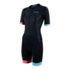 Activate+ Short Sleeve Trisuit, Black/Neon, Women, Zone 3