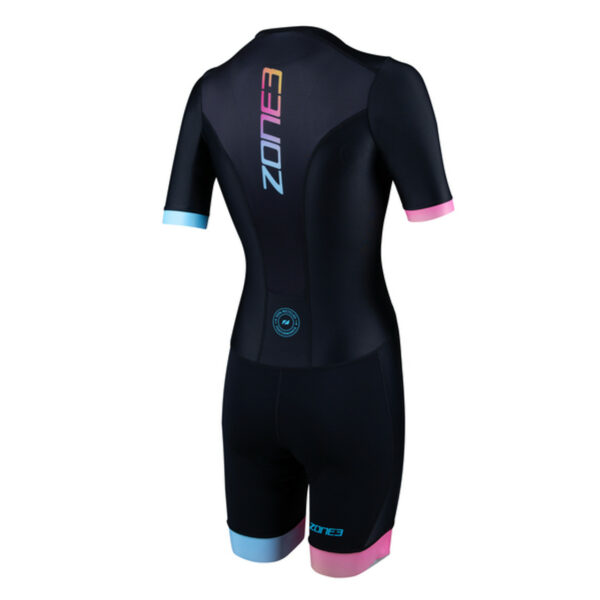 Activate+ Short Sleeve Trisuit, Black/Neon, Women, Zone 3