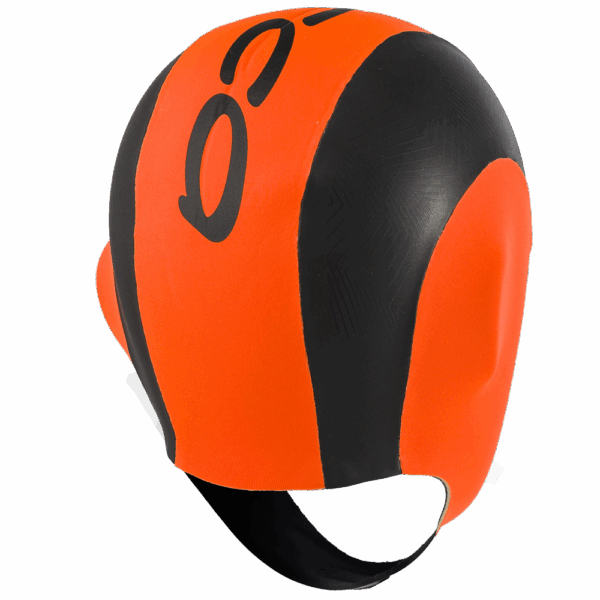 Neoprene swim cap orange, Orca
