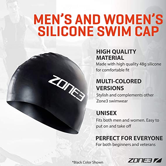SILICONE SWIMCAP, red, Zone 3