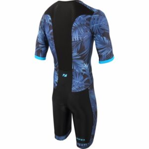 Zone3 mens activateplus tropical palm short sleeve full zip trisuit navy blue 2 978170.jpg